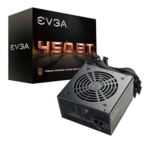 Image of EVGA 100-BT-0450-K1 450W ATX Black Power Supply Unit - Power Supply Unit (450 W, 100-240, 50-60, Active, 90 W, 420 W)