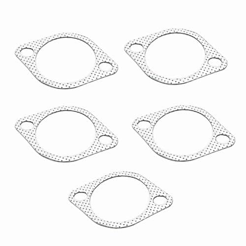 Image of Haosie Exhaust Pipe Gasket, 5PCS 3" Car Exhaust Gasket, 2 Bolt Exhaust Gasket for Car Parts Replacement Accessories