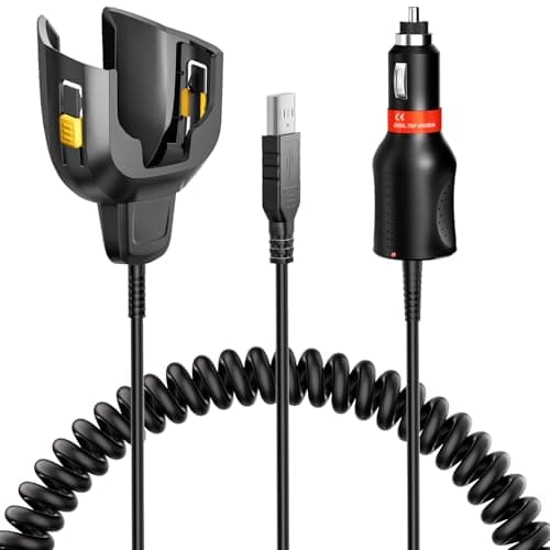 Image of EXCEPOWER 2-in-1 Car Charger Cable for Zebra Symbol TC77 TC70 TC72 TC75 TC70X TC75X TC700H TC700K TC77HL TC720L Barcode Scanners - Dual Auto and USB Charging Ports - CHG-TC7X-CLA1-01