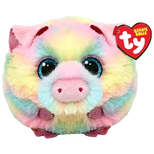 Image of TY Pigasso Pig Beanie Ball 7cm - Squishy Beanie Baby Soft Plush Toys - Collectible Cuddly Stuffed Teddy