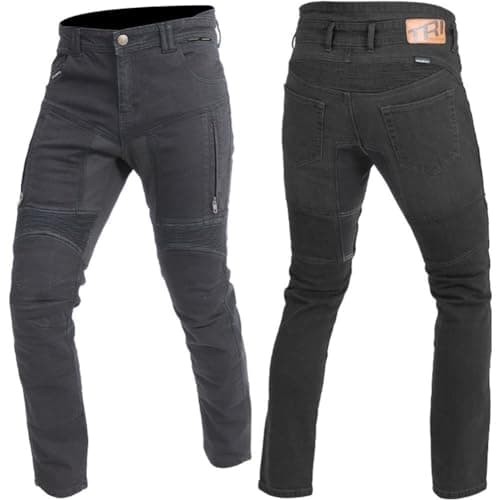 Image of Trilobite Parado Black Monolayer Slim Motorcycle Jeans, black, 44/32