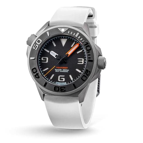 Image of UNDONE Aquadeep Automatic Dive Watch for Men 43mm (1.69 inches) 500M Water Resistance Wristwatch Diver for Men with Rubber Strap, 43mm