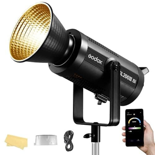 Image of Godox SL200III-Bi SL200WIII-Bi LED Video Light Bowens Mount Daylight Balanced LED Continuous Video Light 215W 2800K-6500K Ultra Silent LED Photography Light with RC-A6 Remote(SL150WII Upgraded)