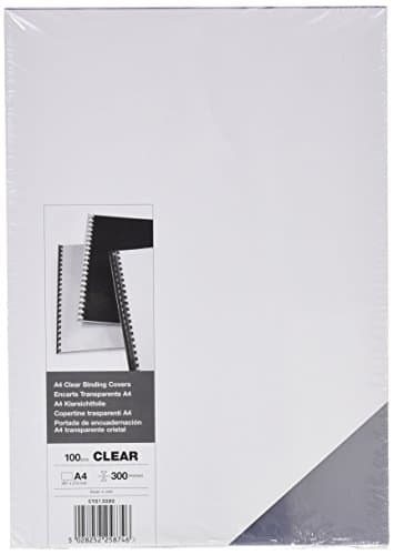 Image of GBC CY011880 Binding Covers PVC A4 300 Micron Pack of 100 Glossy Transparent Film