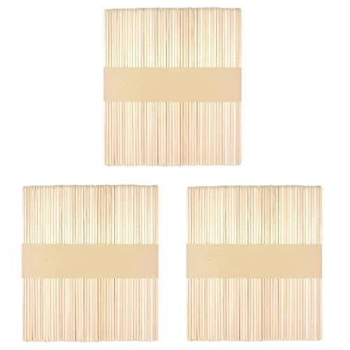 Image of ZHIYE 150pcs Lollipop Sticks, Natural Wooden Ice Cream Sticks, Lolly Sticks Kids Craft Popsicle with Smooth Edges, 114 X 10 X 2mm