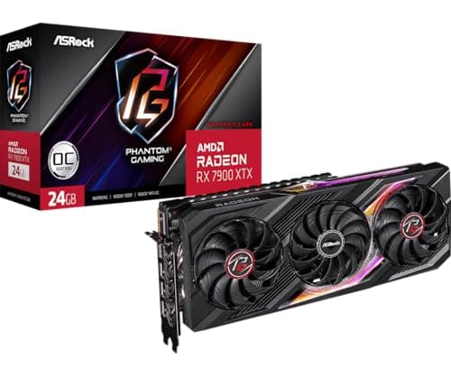 Image of ASRock RX7900 XTX Phantom Gaming, PCIe4, 24GB DDR6, HDMI, 3 DP, 2615MHz Clock, RGB