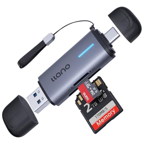Image of llano SD Card Reader USB C,Dual Slots USB 3.0 Type C to Micro SD Card Adapter 2 in 1,Memory Card Reader for MicroSD,SDHC,Compatible with Laptop,PC,iPhone,MacBook Pro/Air, iPad,Android,Digital Camera
