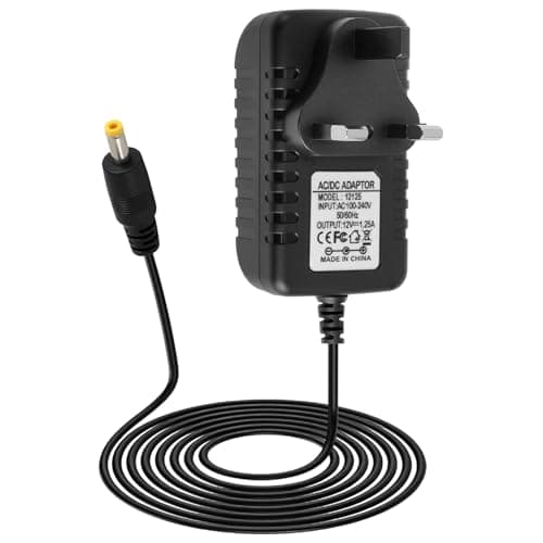 Image of 15W Power Supply Charger for Echo Dot (3rd/4th/5th), 12V AC Power Adapter Power Lead Replacement for Alexa Echo Pop with Clock Dot Kids Fire TV Cube Spot Pop Edition Show 5 (1st & 2nd Gen) (Black)