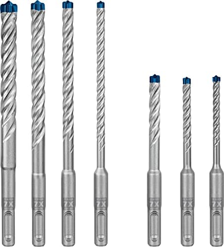 Image of Bosch 7x EXPERT SDS plus-7X Hammer Drill Bit Set (for Soft stone, Hard stone, Ø 5-12 mm, Professional Accessory Rotary Hammer Drill)