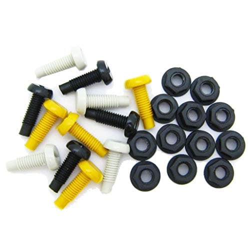 Image of All Trade Direct 12 Pk Mixed Colour Plastic Number Plate Bolts & Nuts