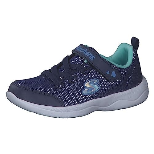 Image of Skechers Skech-Stepz Sparkle Girls Navy Trainer - Size 6.5 Child UK - Blue