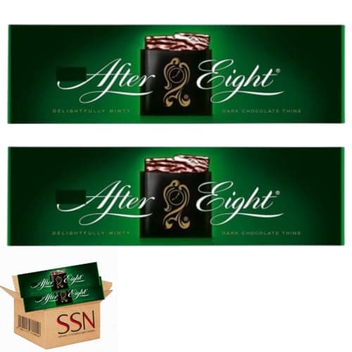 Image of After Eight Dark Mint Chocolate Box 300g chocolate confectionery filled with peppermint-flavoured fondant by SSN Spark Systems Network (2x Box)