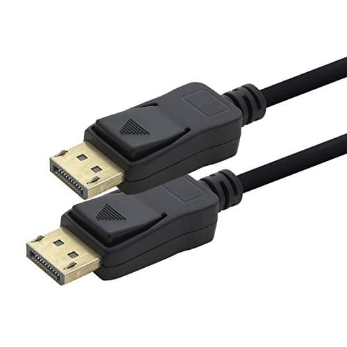 Image of 1aTTack.de 1 x DP cable 4K 60Hz - 2m -Displayport cable, DP 1.2 bandwidth of max. 21.6 Gbit s 4K2K 60 Hz compatible with 1.1, HDCP, DPCP black