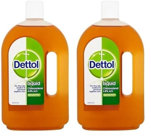 Image of Dettol Original Liquid Antiseptic Disinfectant for First Aid, Wounds and Cuts, 750 ml (Pack of 2)