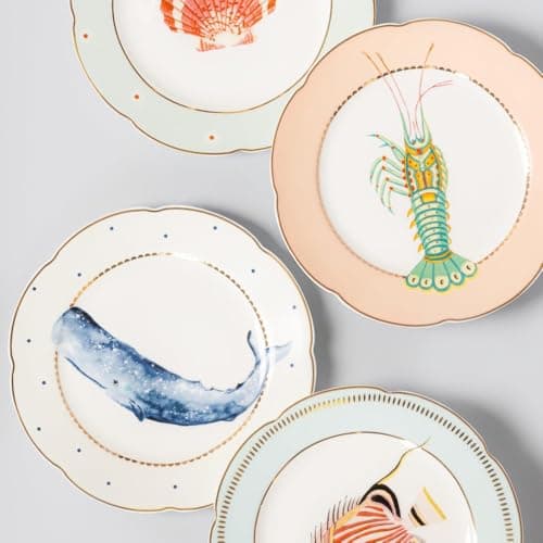 Image of YVONNE ELLEN Fishy Tea Plates (Set of 4)