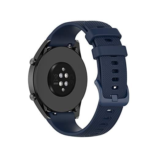 Image of H.May 20mm Silicone Watch Straps, 20mm Quick Release Silicone Waterproof Replacement Bands for Men Women Smart Watch Straps 18mm 20mm 22mm, Navy