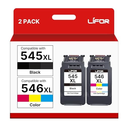 Image of LIFOR 545XL Black 546XL Colour Printer Ink Replacement for Canon 545 546 Ink Cartridges PG-545 CL-546 XL for Pixma TS3350 TS3355 TS3150 TS3300 TR4550 MG2550S MG3050 TR4500 TS3100 TR4551 TR4650 MX495
