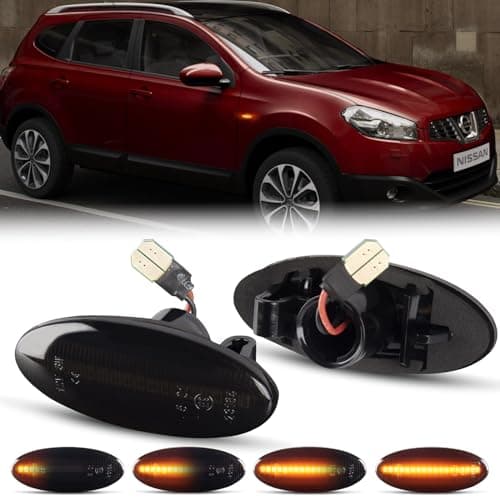 Image of OZ-LAMPE LED Dynamic Side Indicator for Juke Cube Qashqai J10 X-trail T31 Leaf Micra K12 K13 Note E11, Car Turn Signal Light, Canbus Error Free Sequential Side Repeater Blinker, 2Pcs