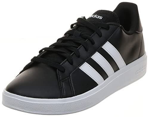 Image of adidas Men's Grand Court Base 2.0 Shoes, Core Black/Cloud White/Core Black, 4 UK