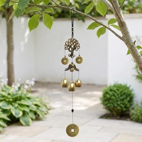 Image of XUSANSO Wind Chimes Outdoor Fortune Tree WindChimes Metal Bells Wind Chime Christmas Decor Home Garden Hanging Decoration Gift