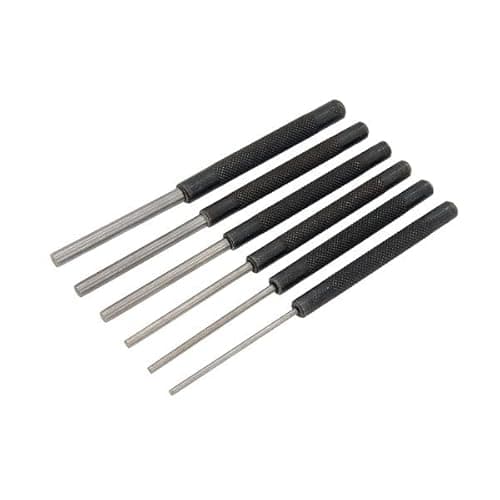 Image of Neilsen CT0476 6pc Long Pin Punch Set - Length: 7in | Size: 3mm–8mm | Ideal for Pin Removal, Alignment and Mechanical Applications