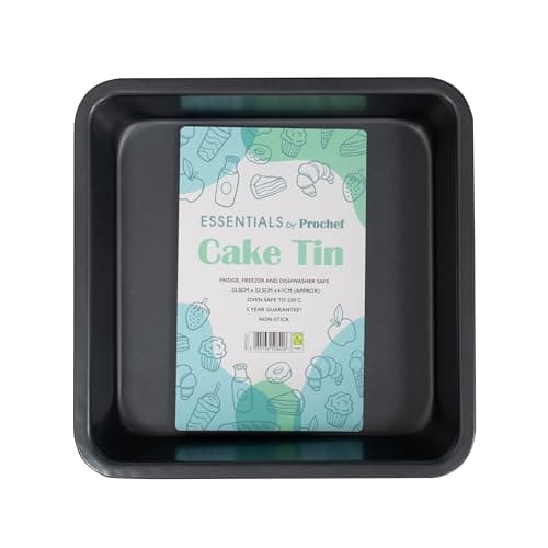 Image of Prochef Essentials Non Stick Square Cake Tin,22 x 22 x 5cm