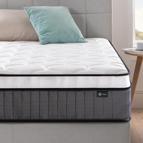 Image of Zinus 3ft Single Mattress Memory Foam & Pocket Spring - (90 x 190 cm) - 10'' Height - Medium Firmness - Skin -friendly Hybrid Mattress - Orthopaedic Support - OEKO-TEX Certified - Designed in UK