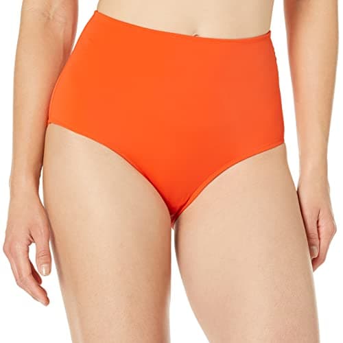 Image of Amazon Essentials Women's High Waist Swim Bottom (Available in Plus Size), Orange, 14