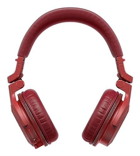 Image of Pioneer DJ HDJ-CUE1BT-R, DJ Headphones with Bluetooth, Red