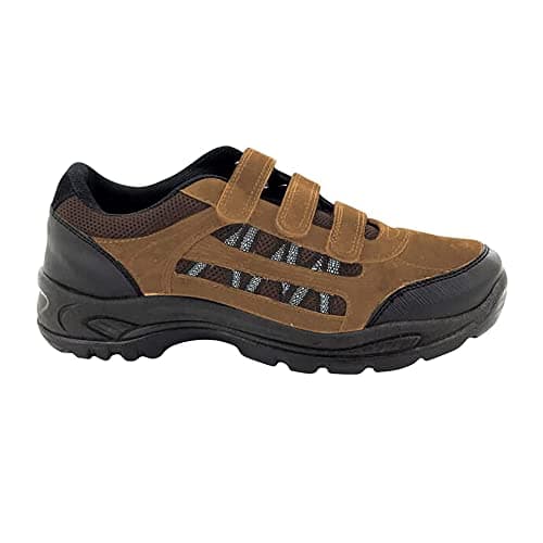 Image of Mens Khaki and Brown Triple Touch Fastening Trail Shoe - Ascend - Khaki/Brown - size UK Mens Size 10