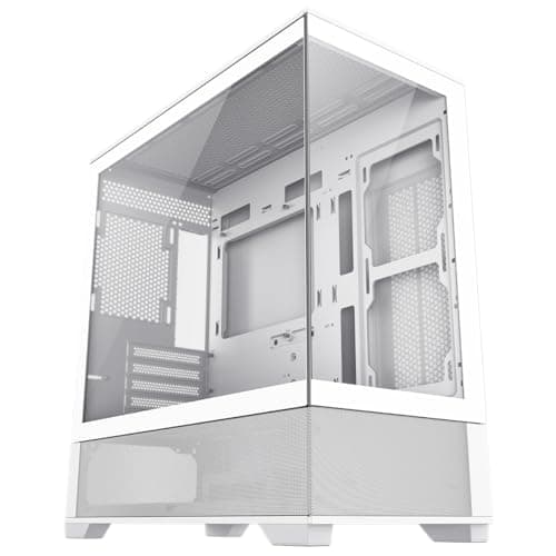 Image of GameMax Vista Mini White Dual Tempered Glass Panelling Micro-ATX PC Gaming Case with GameMax V4.0 PWM ARGB Hub Included