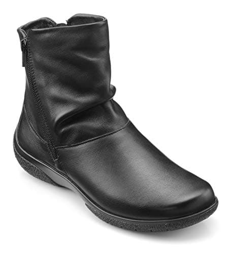 Image of Hotter Whisper Women's Classic Mid-Cut Ankle Boot With Double Side Zips In Leather And Suede Wide EE Fit 3 UK