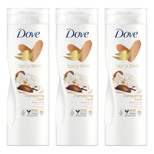 Image of Dove Body Love Pampering Care Body Lotion with Shea Butter and Vanilla, 400 ml | for Dry Skin | Click '𝗖𝘂𝘀𝘁𝗼𝗺𝗶𝘀𝗲 𝗡𝗼𝘄' to Make Your Bulk Buy