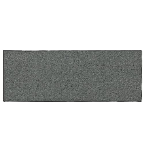 Image of JVL Eden Machine Washable Latex Backed Runner Doormat, 57x150cm, Grey