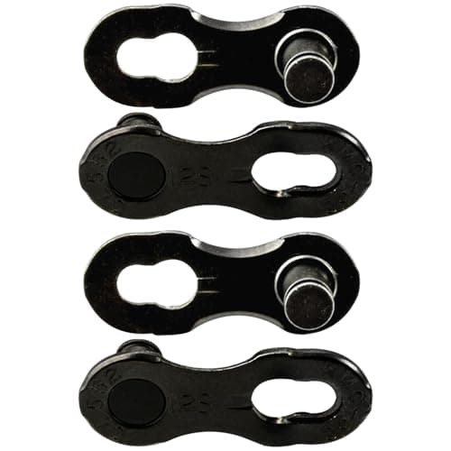 Image of KMC 12NR 12 Speed Non Re-Useable MissingLink Chain Joining Links, Black (DLC), 2 Pairs