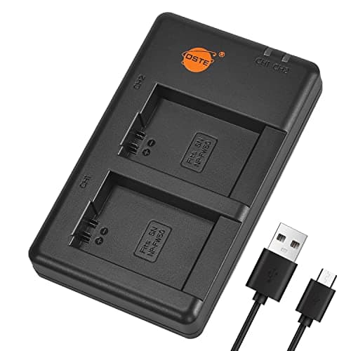Image of DSTE BC-QM1 BC-TRW Battery USB Dual Quick Charger Compatible for Sony NP-FW50, Alpha 7, a7, 7R, a7R, 7RII, a3000, a6000, a6400, a6500,