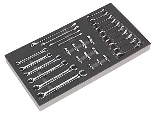 Image of Sealey S01125 Metric Tool Tray with Specialised Spanner Set, 30 Pieces
