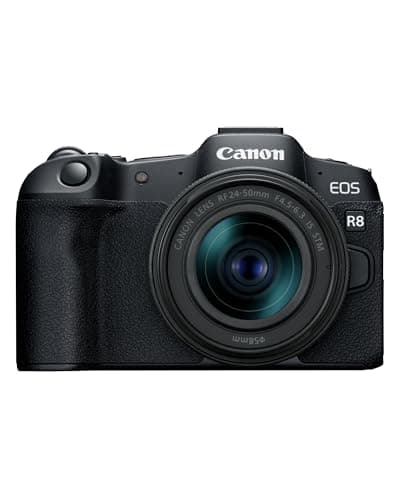 Image of Canon EOS R8 + RF 24-50mm - Mirrorless Digital Camera - 24.2 MP Full-Frame CMOS Sensor - Dual Pixel CMOS AF II - UVC/UAC Compatible