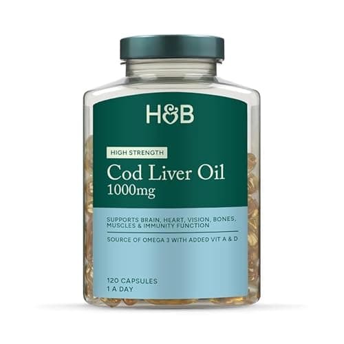 Image of Holland & Barrett Pure Cod Liver Oil 1000mg 120 Capsules