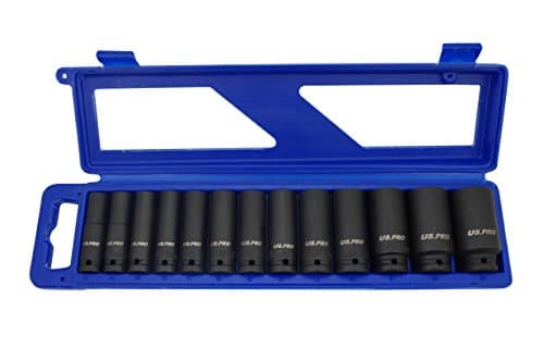 Image of US PRO 13pc 1/2"" Drive Deep Impact Socket Set Metric 13mm to 32mm 1397