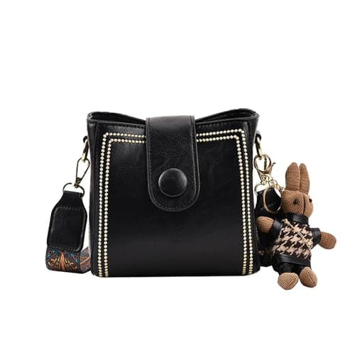 Image of PNZLZIA Vintage Fashion Bag with Adjustable Wider Shoulder Strap, Retro Small Water Bucket Style