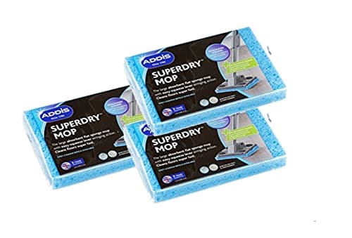 Image of Addis Superdry Sponge Mop Replacement Refill Heads, Pack of 3, Blue