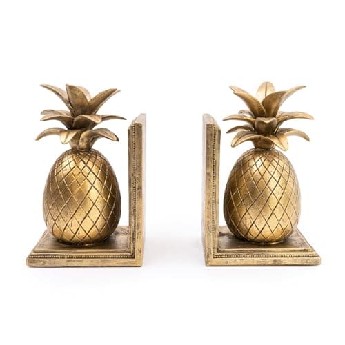 Image of Art Deco Style Gold Pineapple Bookends