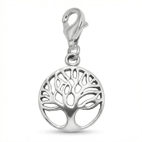 Image of Heather Needham Sterling Silver Life Tree Charm - Size: 12mm. Yggdrasil clip on charm. Gift boxed 8097TR/B41HN