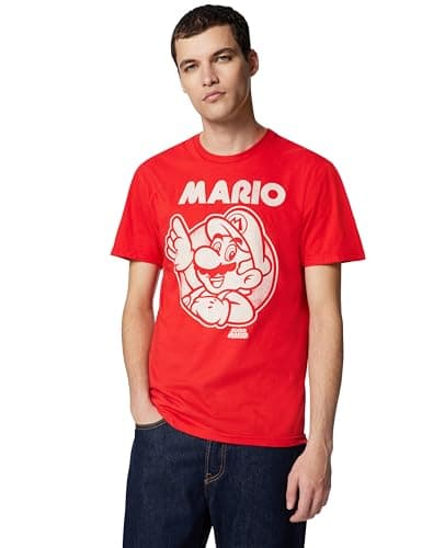 Image of Nintendo Men's So Mario T-Shirt, Red, XXL