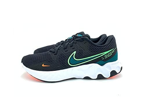 Image of Nike Men's Renew Ride 2 Running Shoe, Black Lime Glow Dk Teal Green White Atomic Orange, UK 8