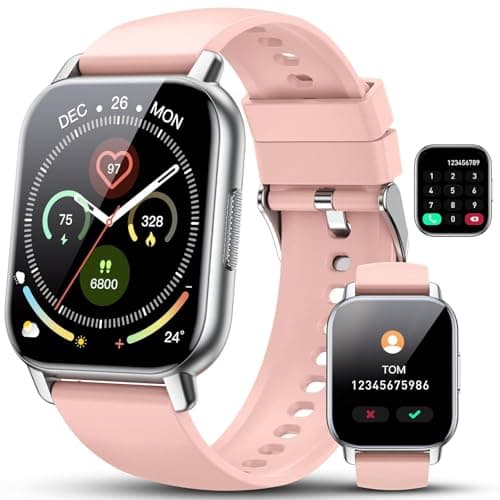 Image of Cillso Smart Watch for Men Women, 1.85" Fitness Watch with Bluetooth 5.3 Call, Smartwatch with Heart Rate/Sleep Monitor, 110+ Sports Modes, IP68 Waterproof Activity Tracker for Android iOS, Pink