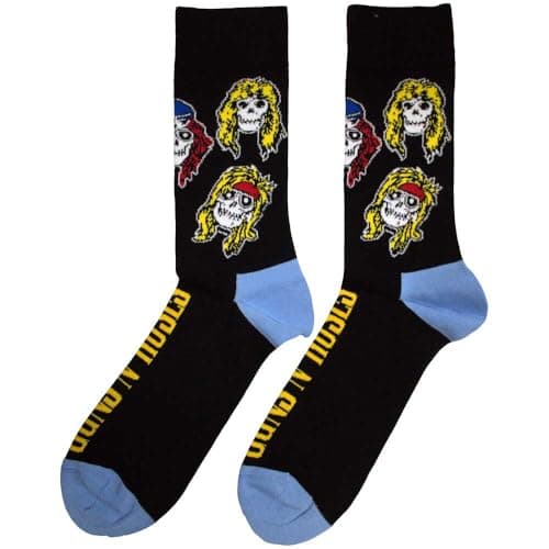Image of Rock Off officially licensed products Guns N' Roses Skulls Band Logo Ankle Socks One Size