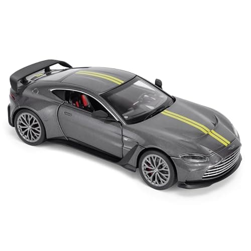 Image of Aston Martin Vantage V12 1:24 Scale Die-Cast Model Car - Grey | Detailed Collectors Edition Diecast | Official Licensed Product