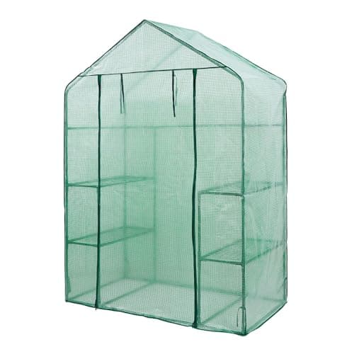 Image of YORKSHIRE HOMEWARE Walk In Greenhouse Cover | Heavy Duty Replacement Spare Reinforced Green PE Cover | Plants & Flowers Protection House | Mini Grow House with Zipped Cover, COVER ONLY